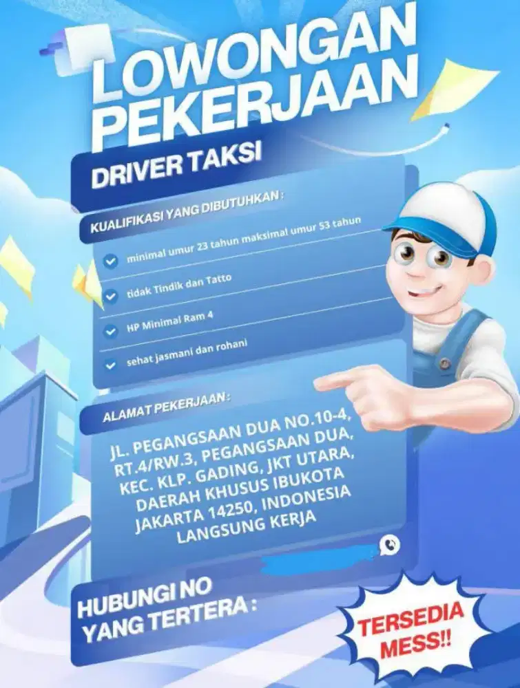Walk in interview driver taksi Alpard