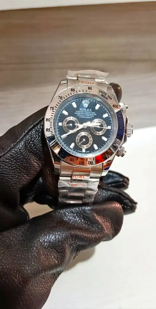 Jam Rolex daytona body stainless 904L mahal crono aktif automatic 1,8j