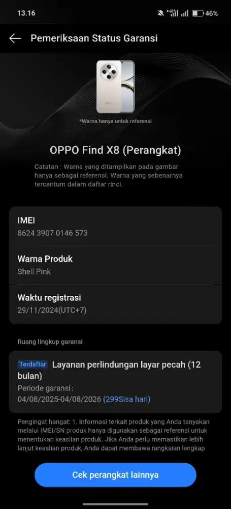 OPPO FIND X8 16/512GB FULLSET MULUS GARANSI ON