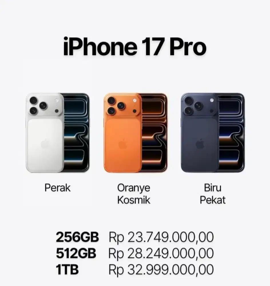 PO IPHONE 17 PRO 1TB