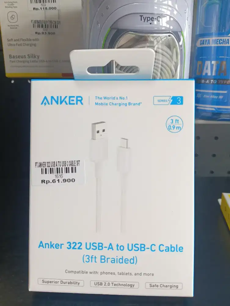 ANKER 322 A TO USB C CABLE 3FT | ATLANTIS DAHSYAT