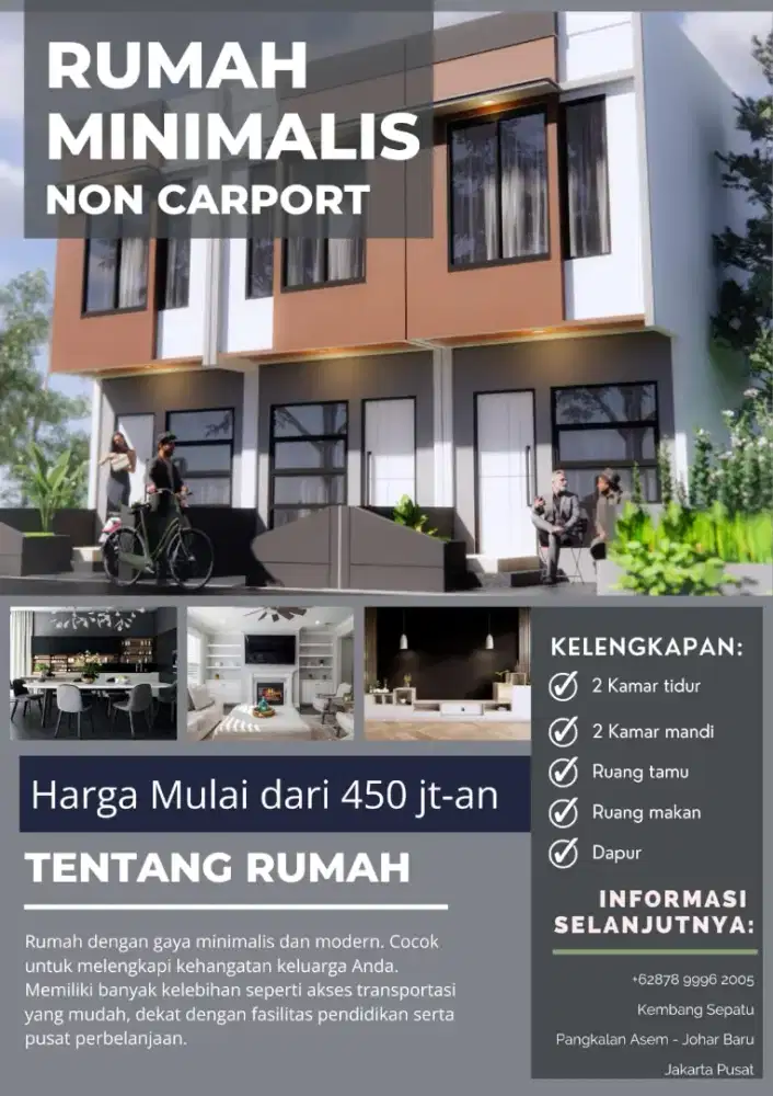 Di Jual Rumah Minimalis Baru Murah Di Johar Baru Jakpus