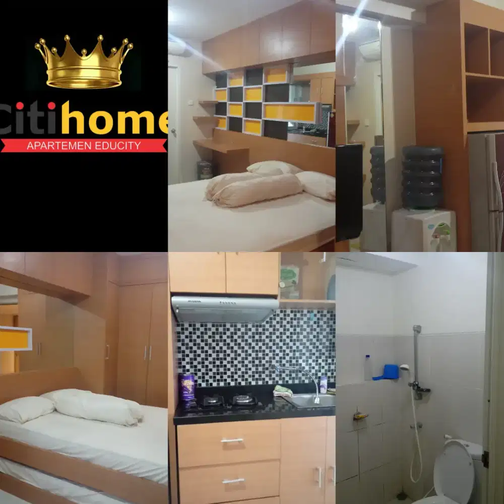 Menyewakan apartemen educity 1BR bulanan by citihome