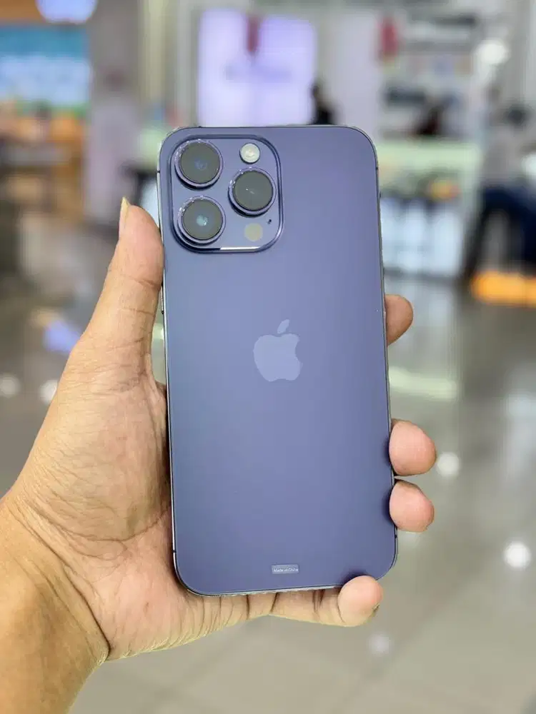 Iphone 14 promax 128Gb purple second resmi ibox mulus fullset original