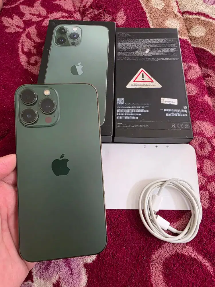iphone 13 pro max 128gb resmi iBox,mulus like new,fulset original,