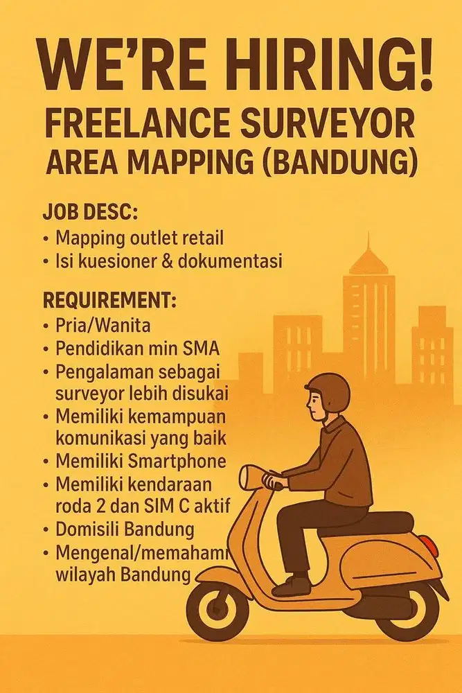 FREELANCE SURVEYOR – AREA MAPPING (BANDUNG)