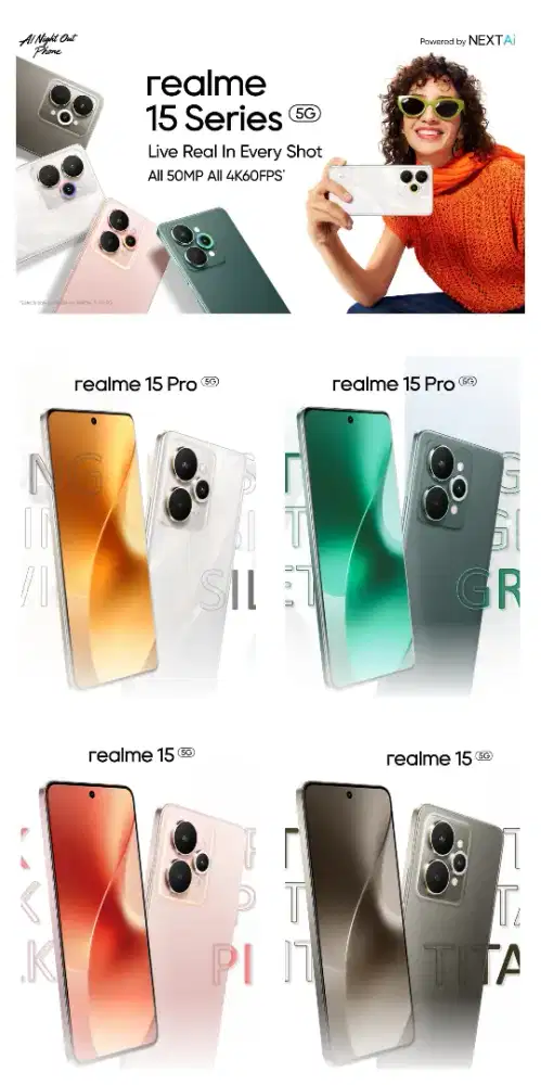 REALME 15PRO 5G RAM 12+12GB ROM 256GB BATERAI 7000/80w