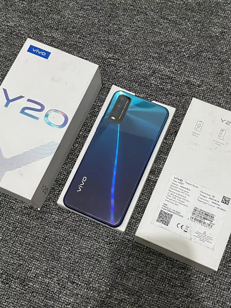 Vivo y20 ram 3/64gb fullset