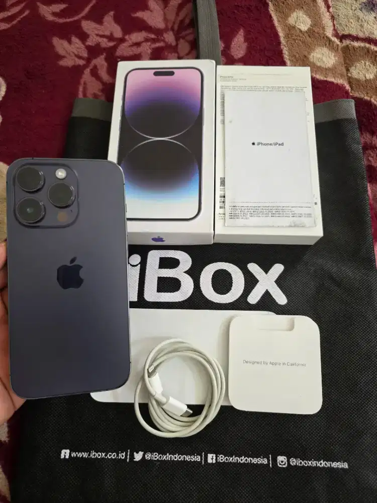 iphone 14 pro 128gb resmi iBox,mulus like new,fulset original,istimewa