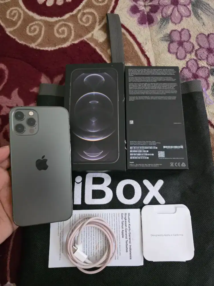 iphone 12 pro 128gb resmi iBox,mulus like new,fulset original,istimewa
