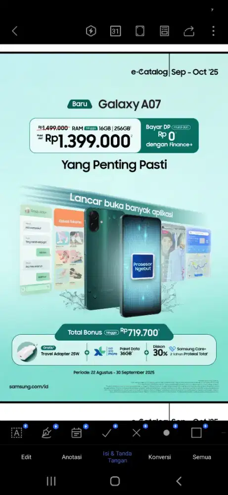 Samsung A07 4+8/64 bisa cicilan tanpa DP syarat KTP aja