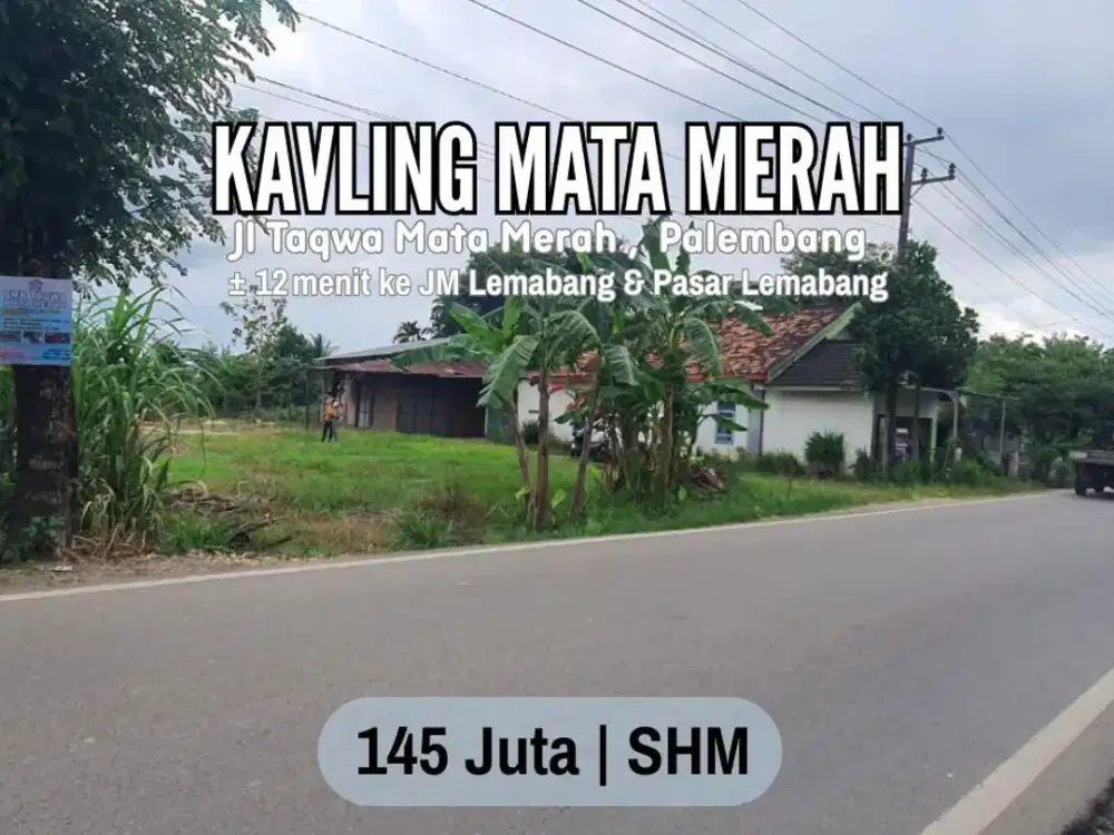 DIJUAL TANAH JL TAQWA MATA MERAH PALEMBANG
