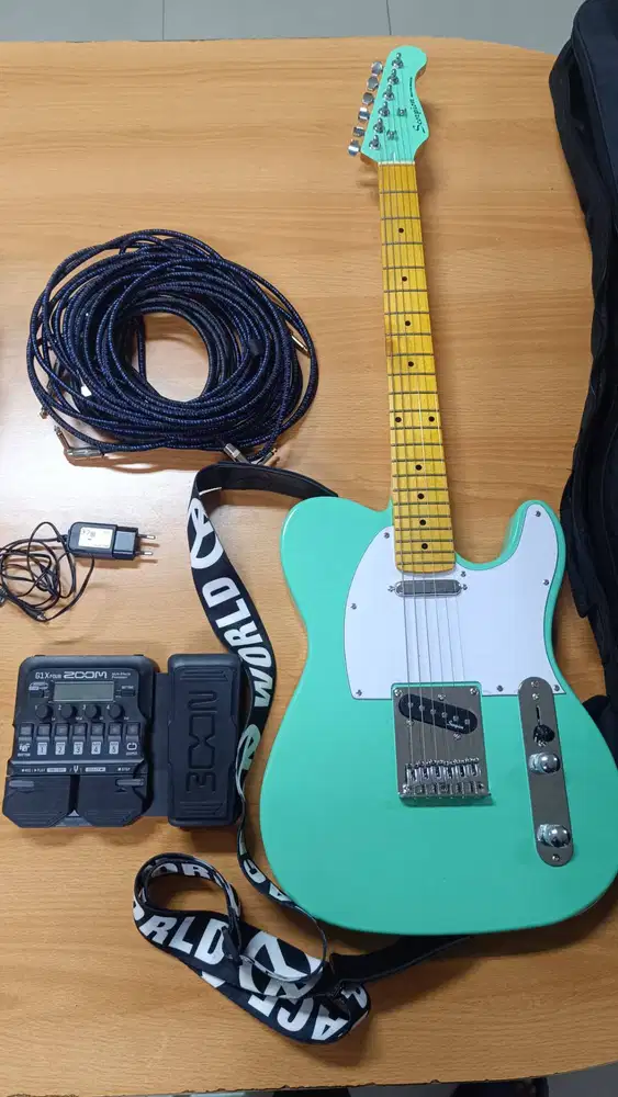 SCORPION SS120 Deluxe Electric Guitar & pedal gitar multi efek