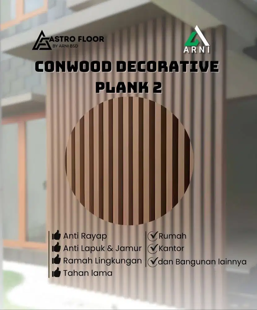 CONWOOD DECORATIVE PLANK 2 ANTI RAYAP | KISI KIAI UNTUK PLAFOND DAN DI