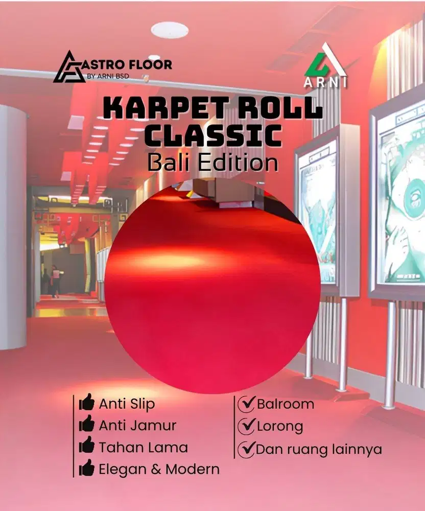 KARPET ROLL CLASSIC | TIPE BALI | ANTI SLIP TAHAN LAMA ELEGAN DAN MODE