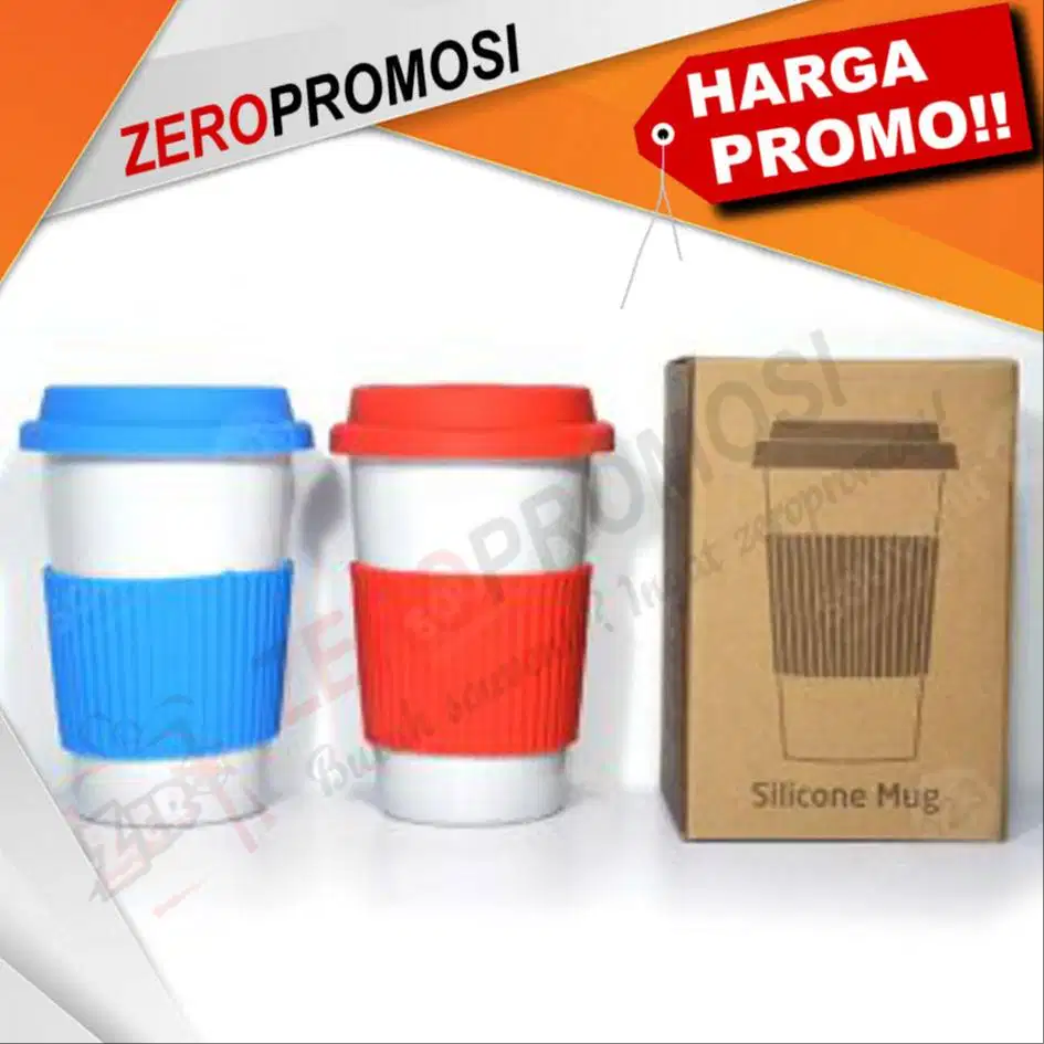 Rainbow Mug Keramik dengan Grip Karet & Tutup Rubber Eksklusif