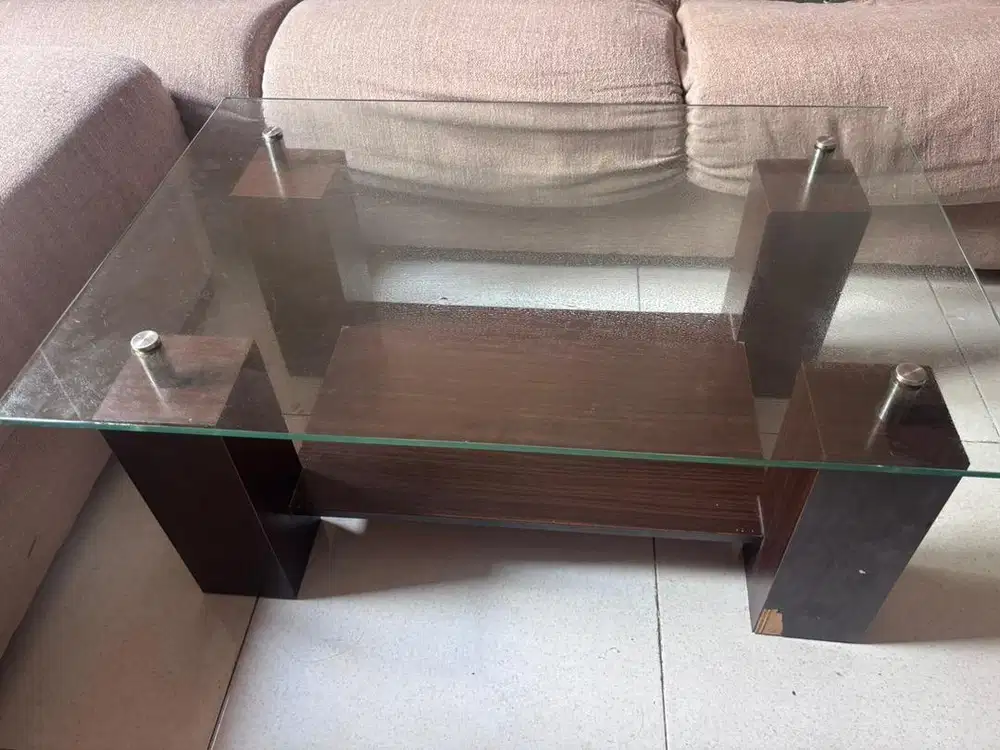 Jual Meja Kaca Bahan Jati