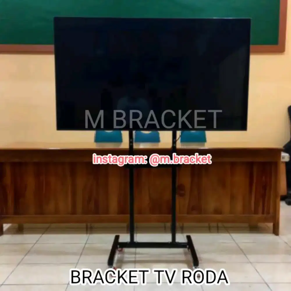 1 SET CAGAK BRACKET STANDING TV RODA IMPORT