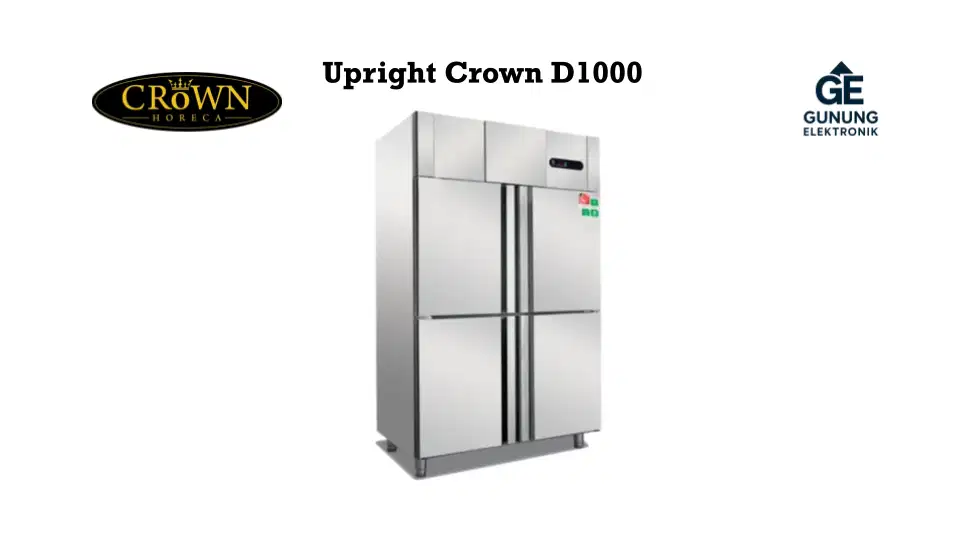 Upright Freezer Stainless 4 Pintu Crown D1000
