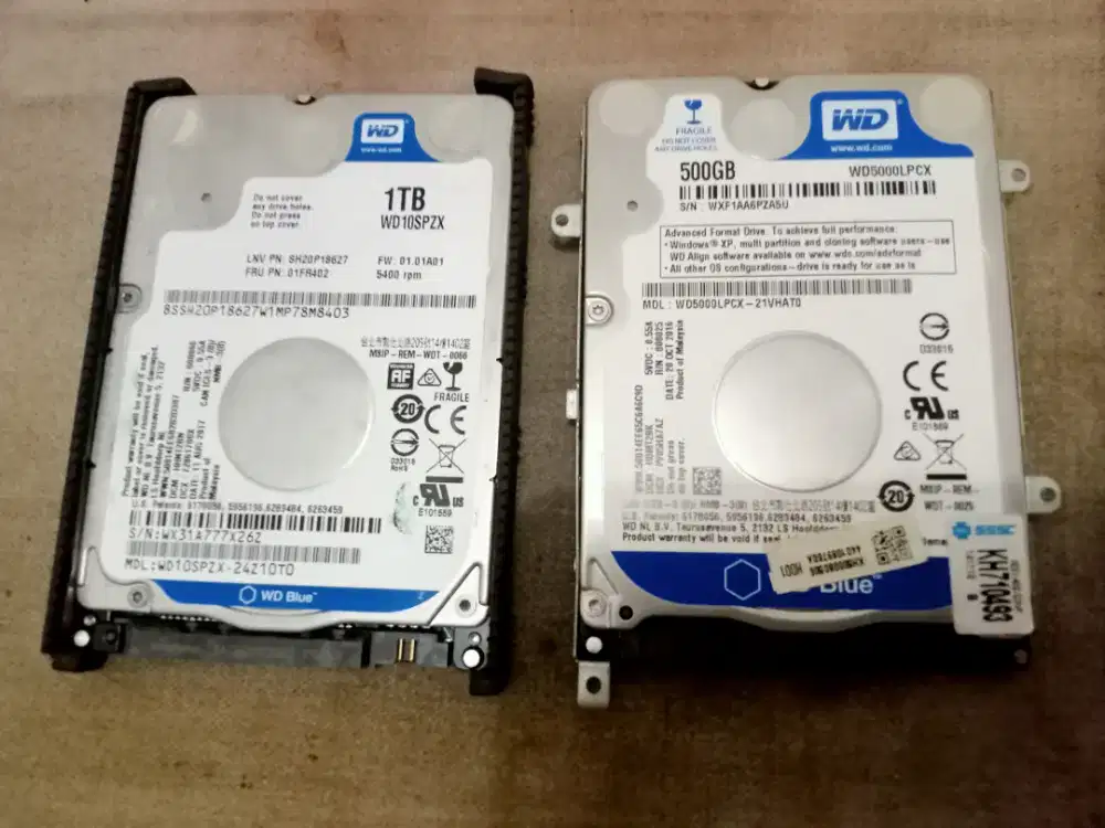Hardisk Internal & External WD : 5OOGb / 1TB