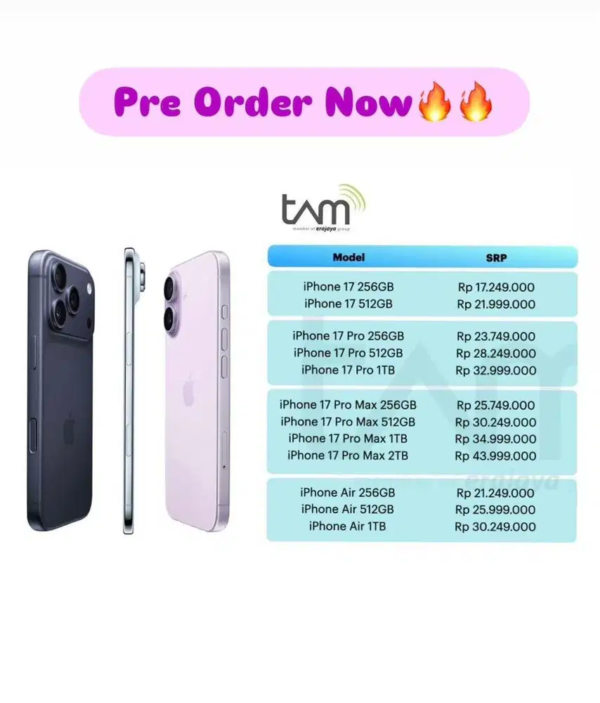 Kredit iphone 17 seris TERBARU free 2x cicilan