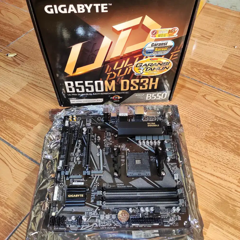 Motherboard Gigabyte B550M DS3H New stok lama