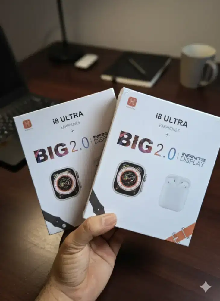 SMARTWATCH MURAH i8 ULTRA BARU SEGEL BONUS EARPHONE