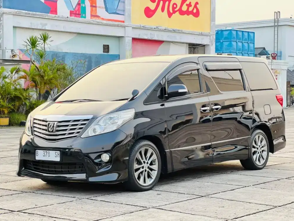 Toyota ALPHARD 2.4 S AUDIOLESS CBU 2011 MATIC WARNA HITAM SUNROFT