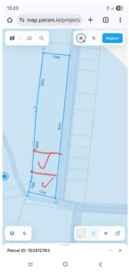 Tanah 3 Are Dekat Pantai Pandawa