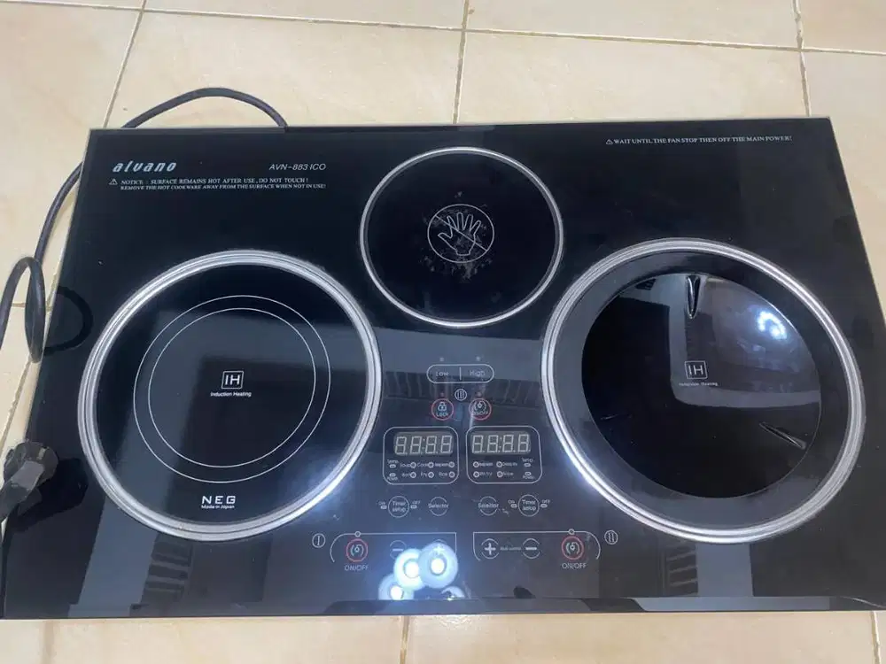 DIJUAL Cepat! Kompor Listrik Induksi 3 Tungku Alvano AVN-883 ICO