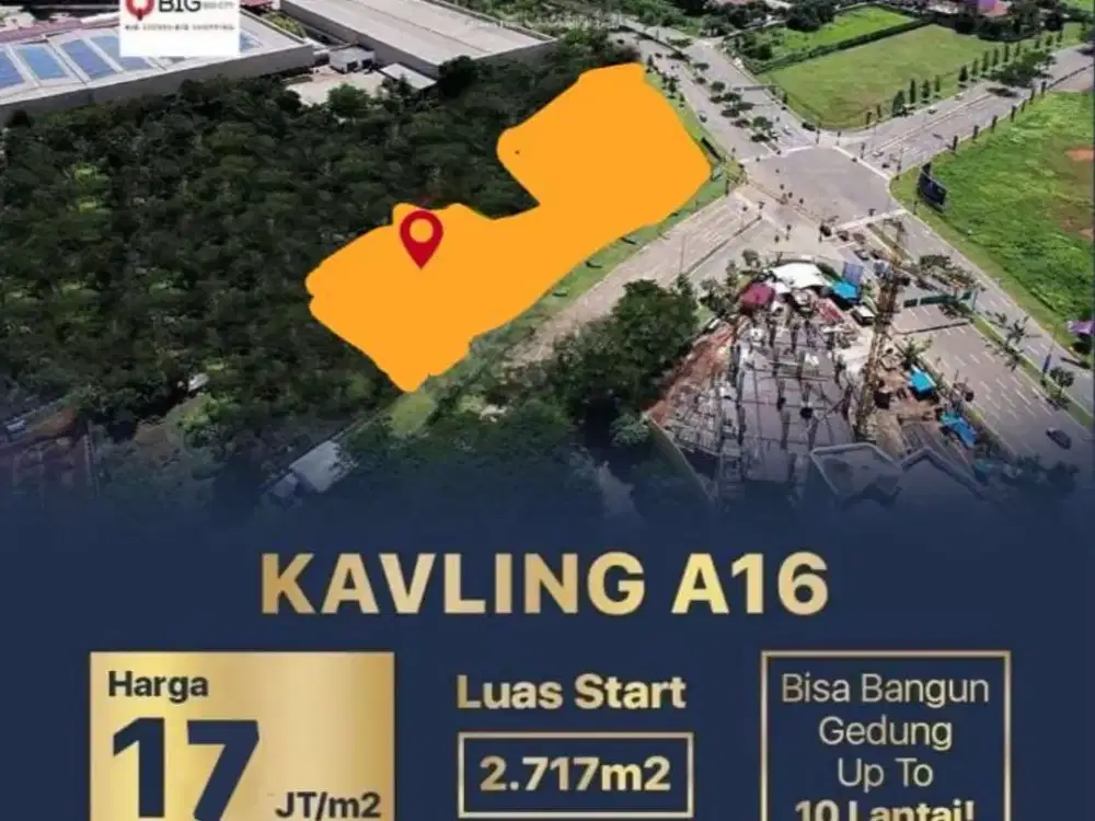 Dijual Kavling Komersial A 16, BSD City