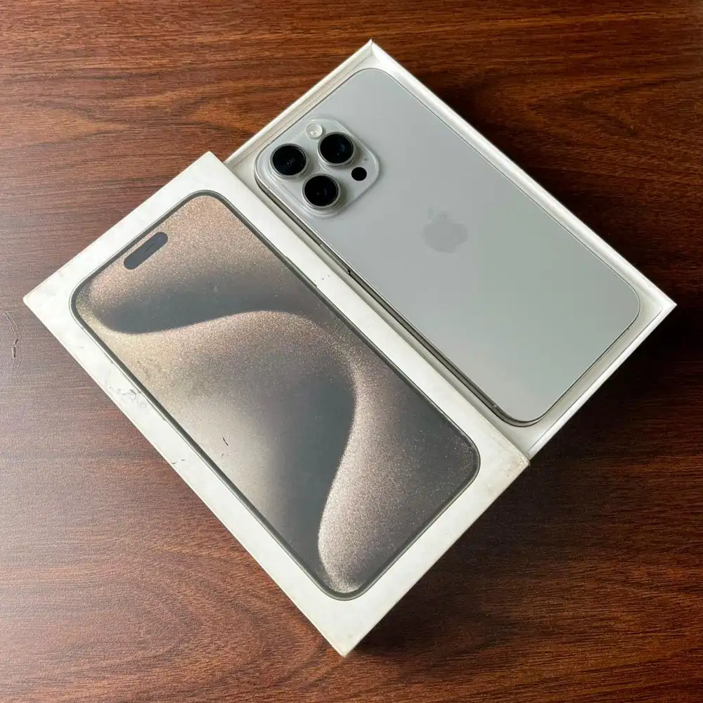 iPhone 15 PRO MAX 256GB [ Natural Titanium ] Garansi Resmi iBox