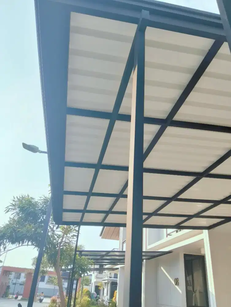 Kanopi alderon double layer kombinasi list profil