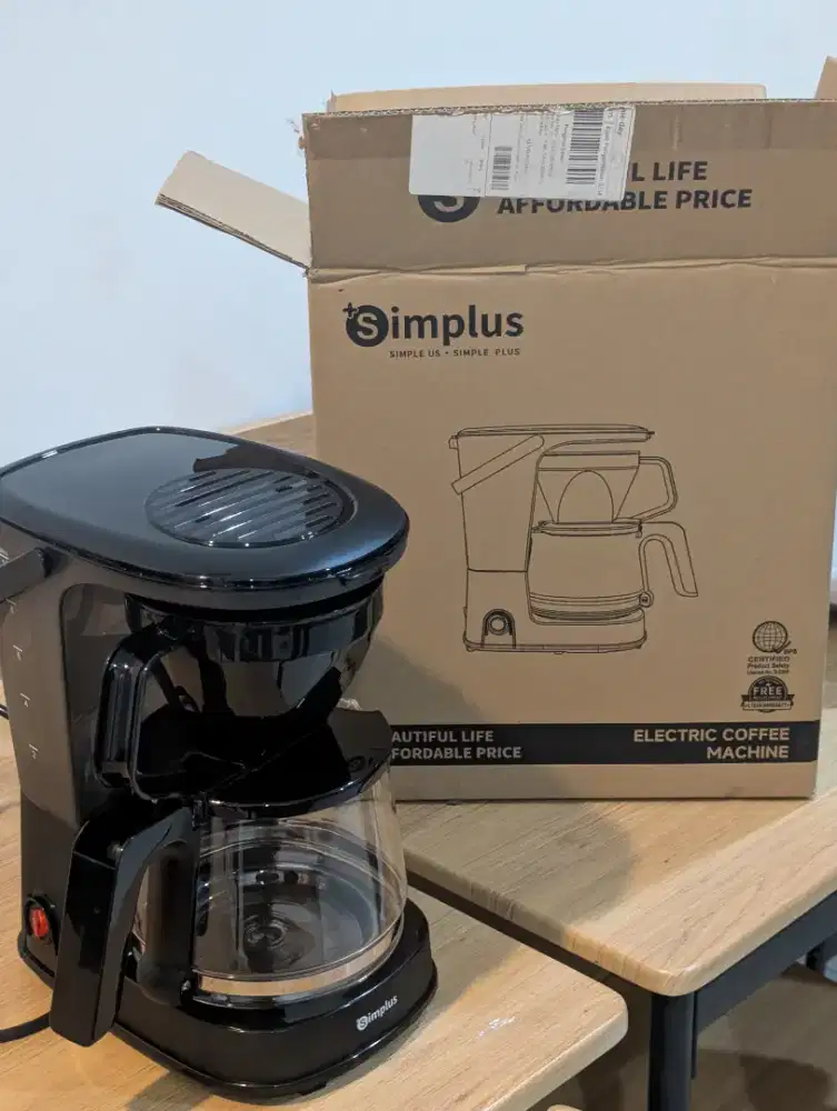 Mesin kopi/teh Simplus coffe maker otomatis 1.25L