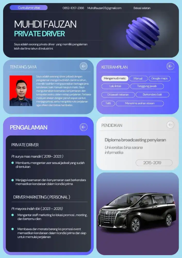 Driver pribadi operasional direksi