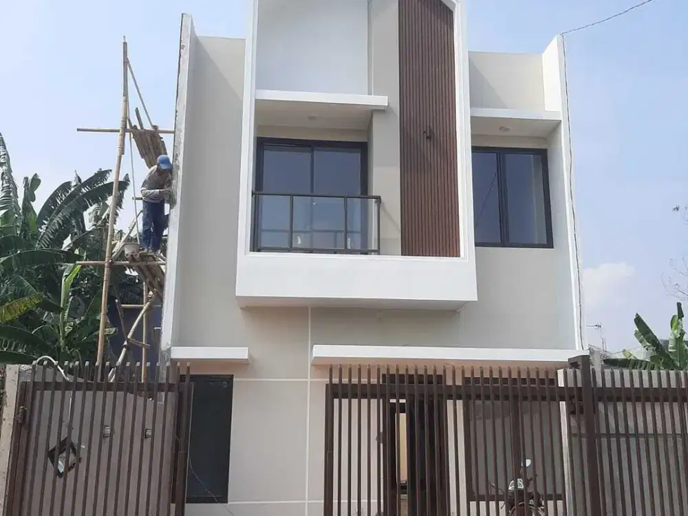 DIJUAL RUMAH JATIWARNA SIAP HUNI 2 LANTAI SCANDINAVIAN BEBAS BANJIR