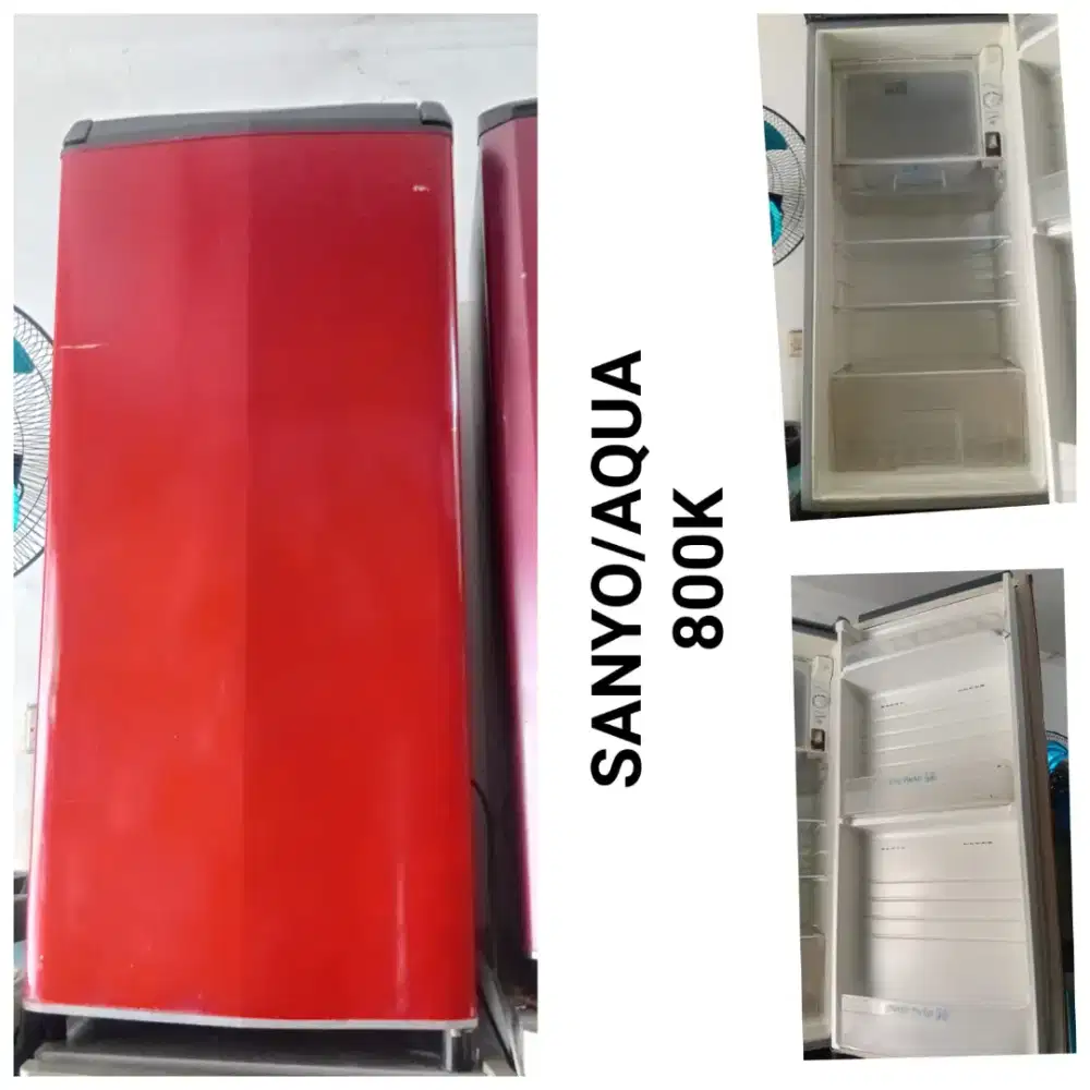 Kulkas 1 pintu Sanyo /Aqua seken bergaransi