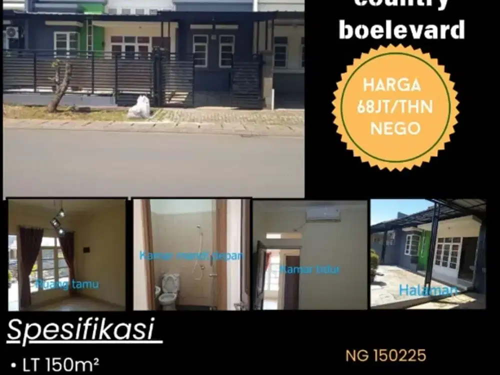Di Sewakan Rumah Cantik Siap Huni Boulevard. Cibubur Country Cikeas.