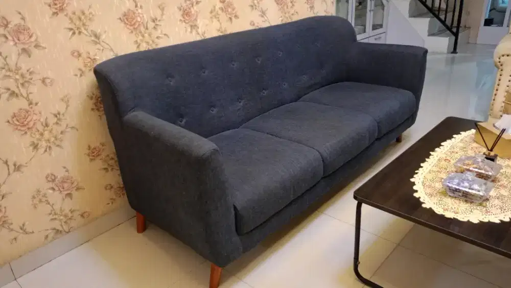SOFA 3 SEATER VALENCIA15LIM BIRU DONGKER