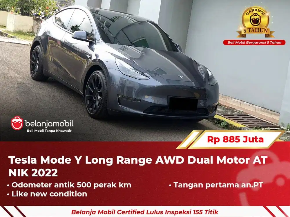 [ GARANSI 5TH ] Tesla Mode Y Long Range AWD Dual Motor 2022/2023