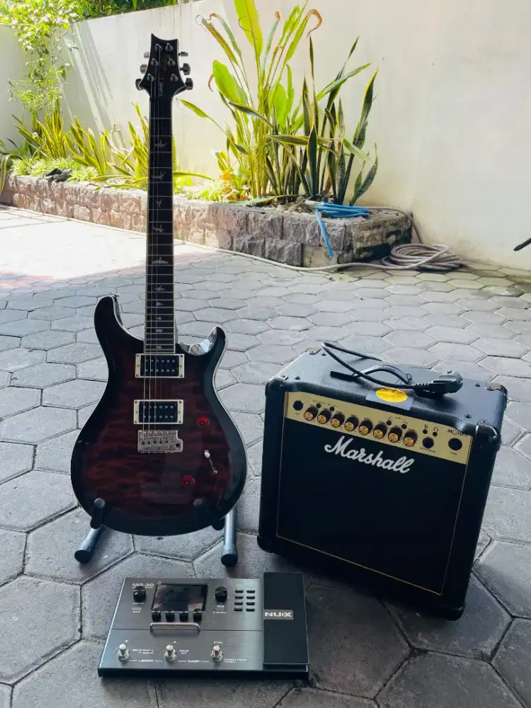 Gitar Listrik PRS SE Original lengkap ampli & efek gitar dll