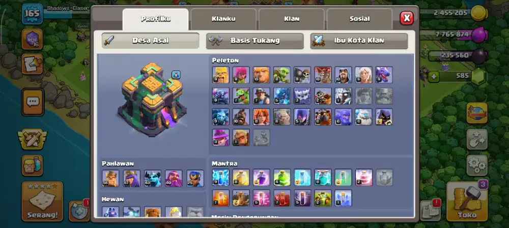 Akun coc th 14 hampir max