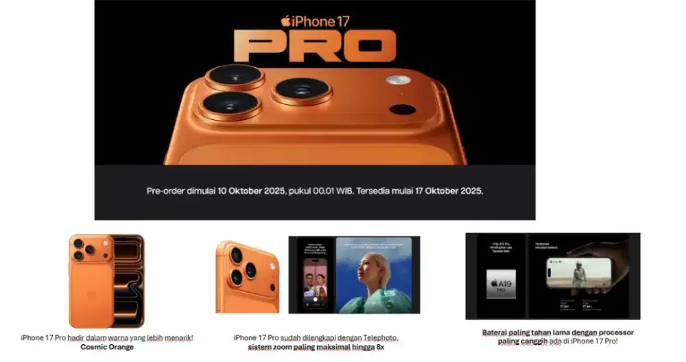 KREDIT HP IPHONE 17 PRO MAX SEGAMPANG ITU HANYA DI HOME KREDIT BUNGA0%