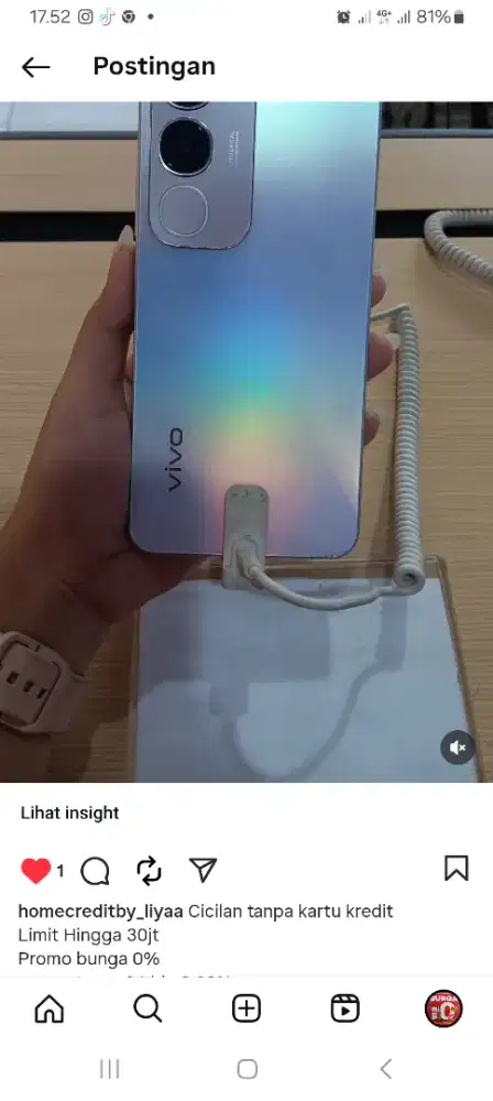 CICILAN VIVO BUNGA 0% FREE 1 KALI
