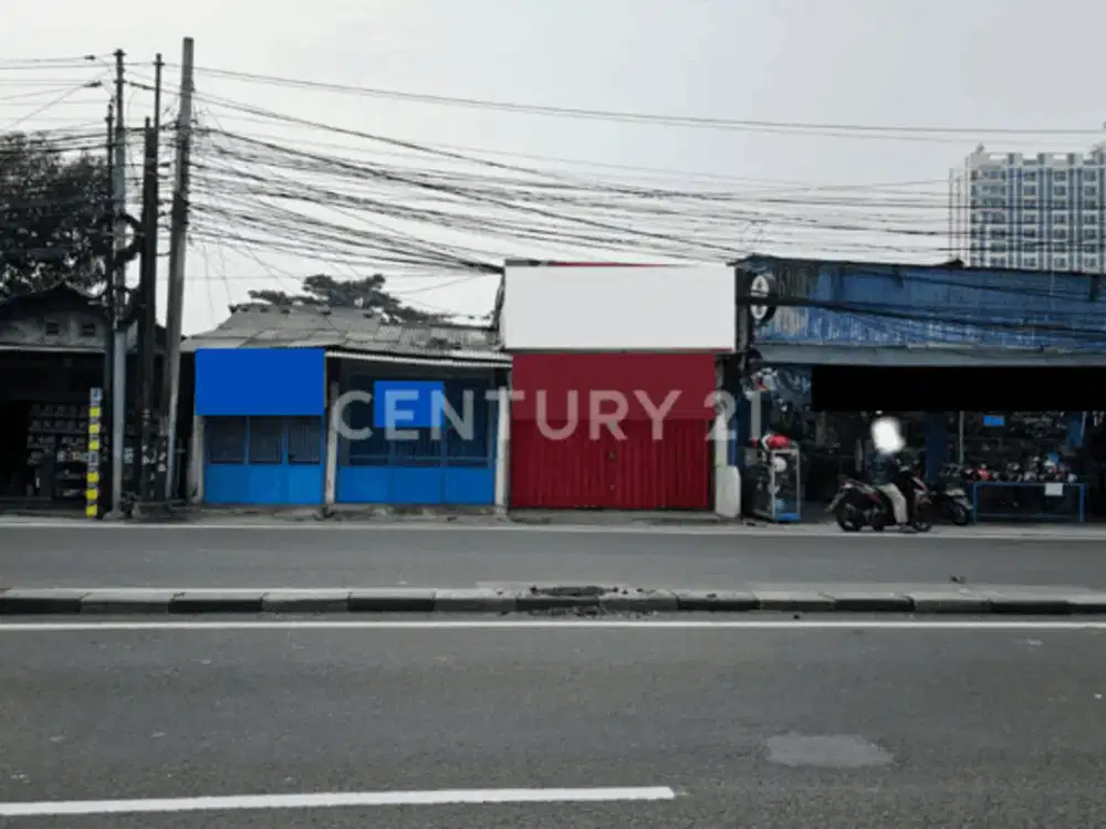 TANAH DI JALAN RAYA BOGOR DIATAS TANAH ADA BANGUNAN 3 KIOS