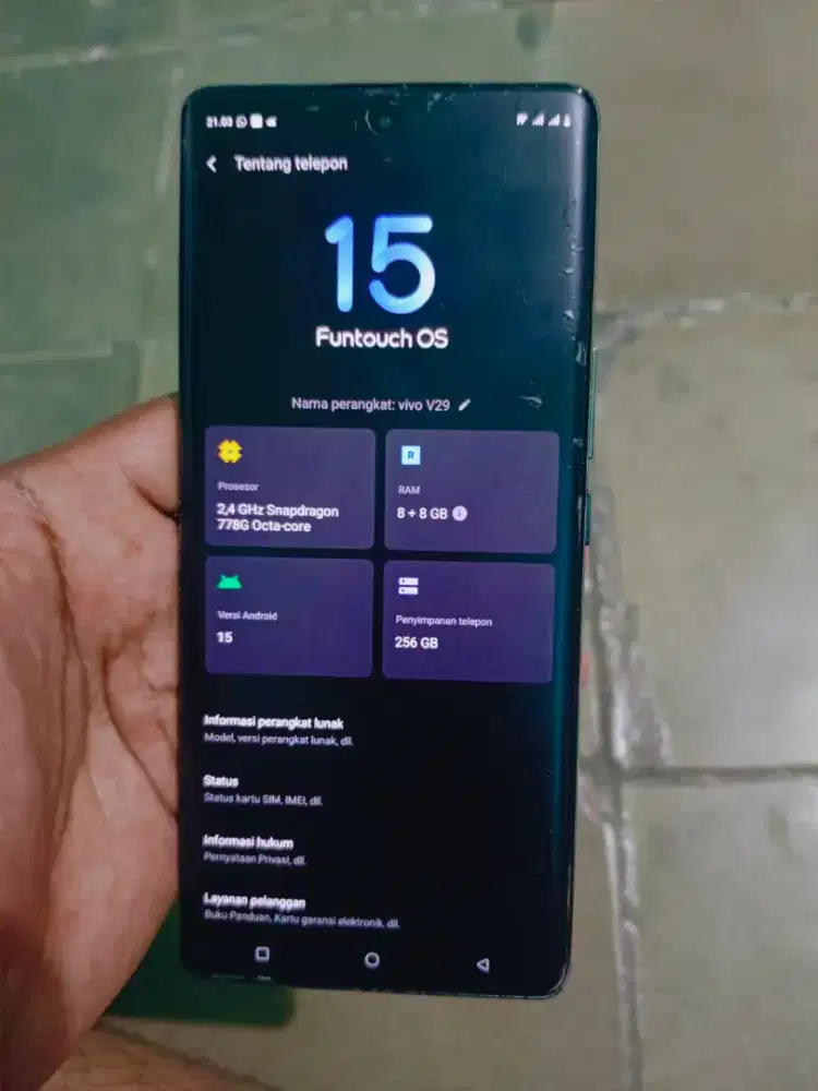 Vivo V29 hp cas