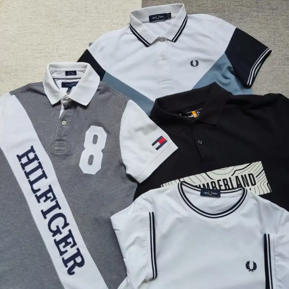 Kaos polo shirt Tommy Hilfiger Big Logo Size S