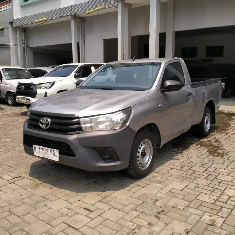 TOYOTA HILUX PU PICK UP 2.4 M/T DIESEL 2018 SILVER TGN1 SIAP KERJA