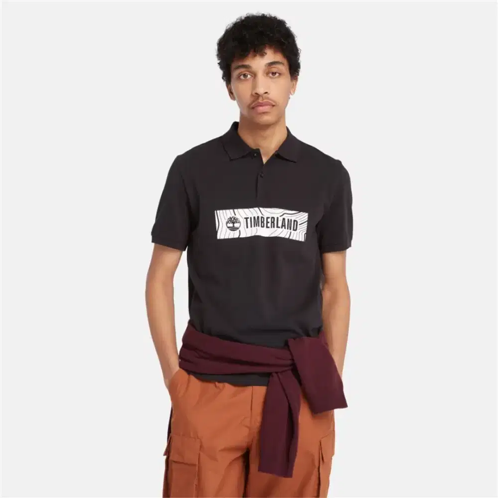 Kaos polo shirt Timberland Big Logo Size XL Preloved