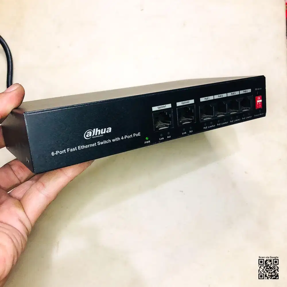 Dahua 6-Port Fast Ethernet Switch dengan 4-Port PoE